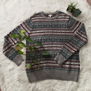 Patterned grandpa sweater